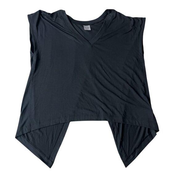 ATHLETA EXPLORE BLACK TSHIRT SIZE MEDIUM WOMENS WORKOUT YOGA - Picture 2 of 8